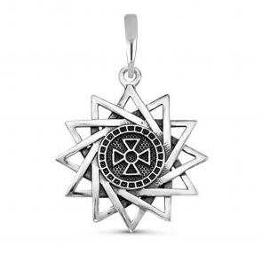 Подвеска из черненого серебра Иордань Б-П-130 Эрцгамма фото